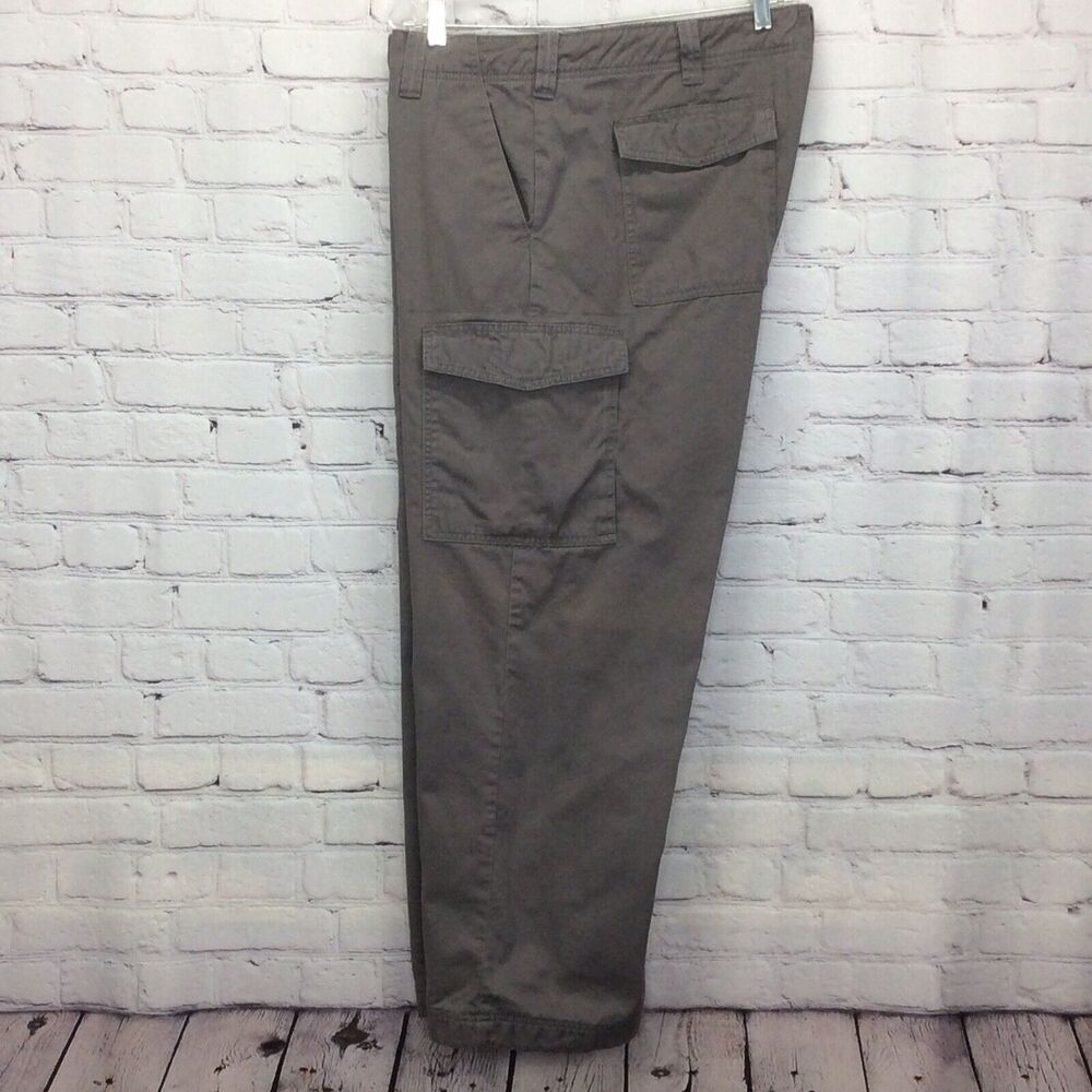 Red Head Flannel Lined Cargo Pants Men 44x30 Gray Straight Leg Outdoor Workwear